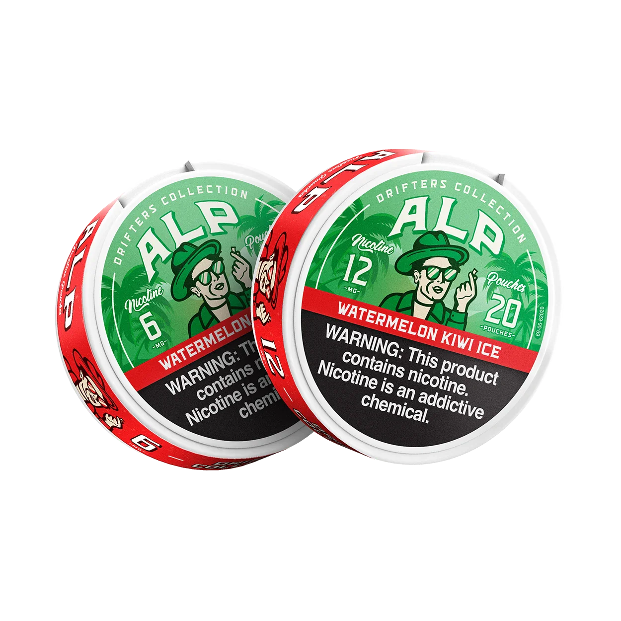 Drifters Watermelon Kiwi Ice Nicotine Pouches - Image 3